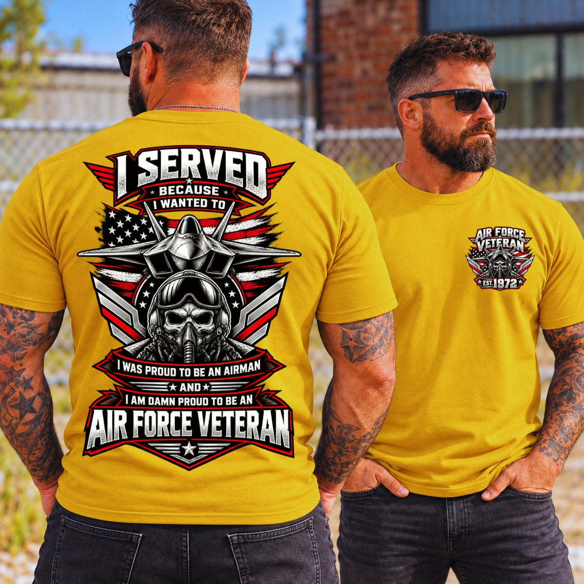 I Served Because I Wanted To AIR FORCE VETERAN Custom Shirts