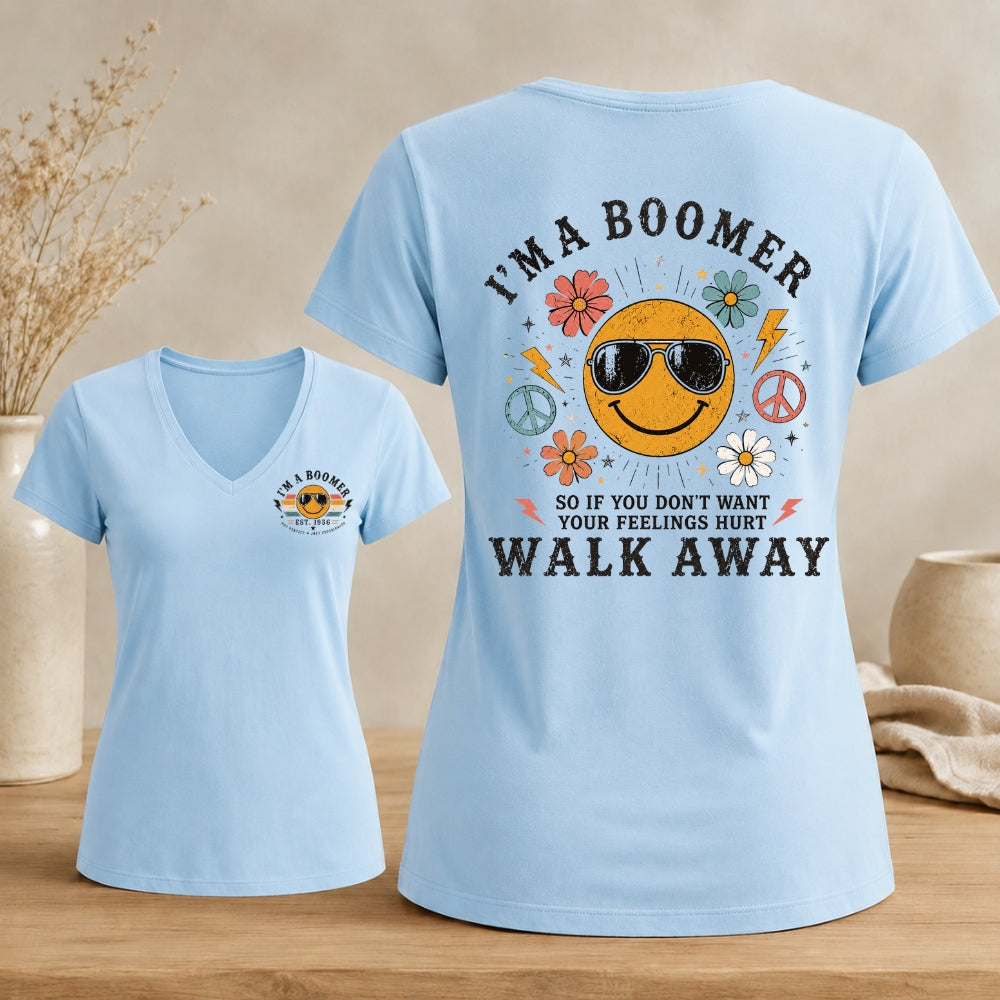 Personalized I Am A Boomer Woman's V-neck