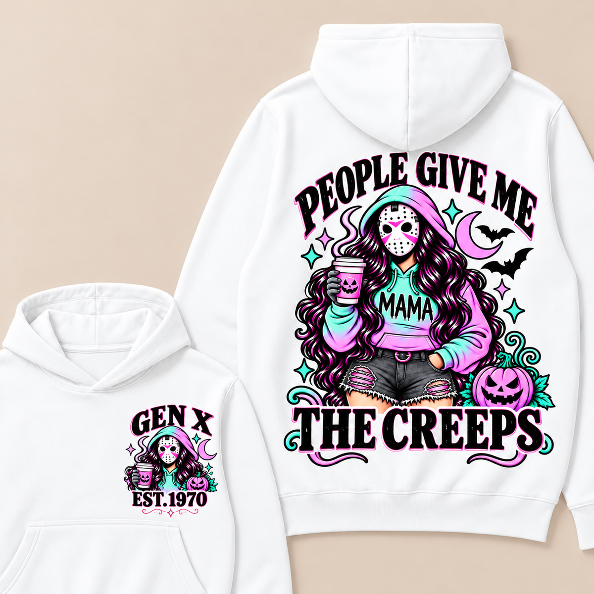 People Give Me the Creeps Halloween Gen X Custom Birth Year Sweatshirts