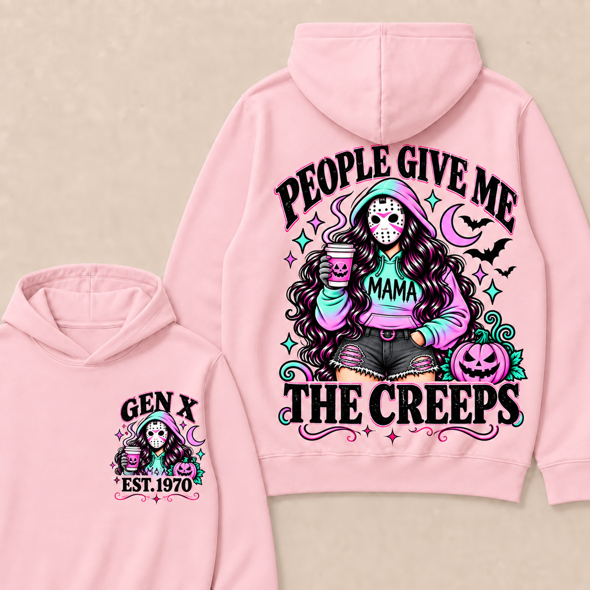 People Give Me the Creeps Halloween Gen X Custom Birth Year Sweatshirts