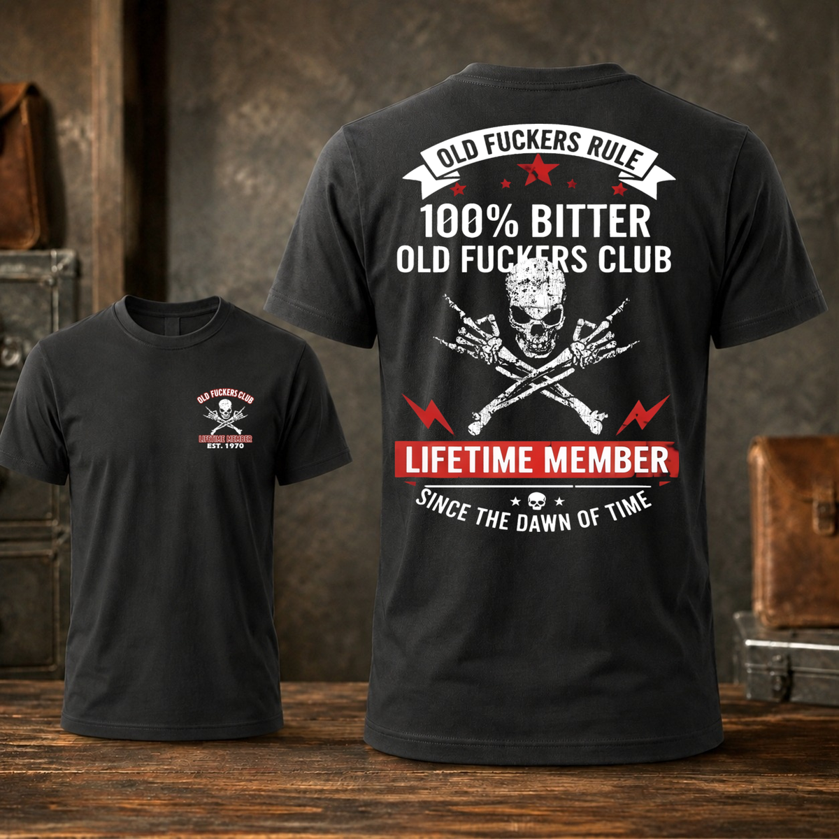 Personalized Old Fuckers Club Lifetime Member Custom Year Tee