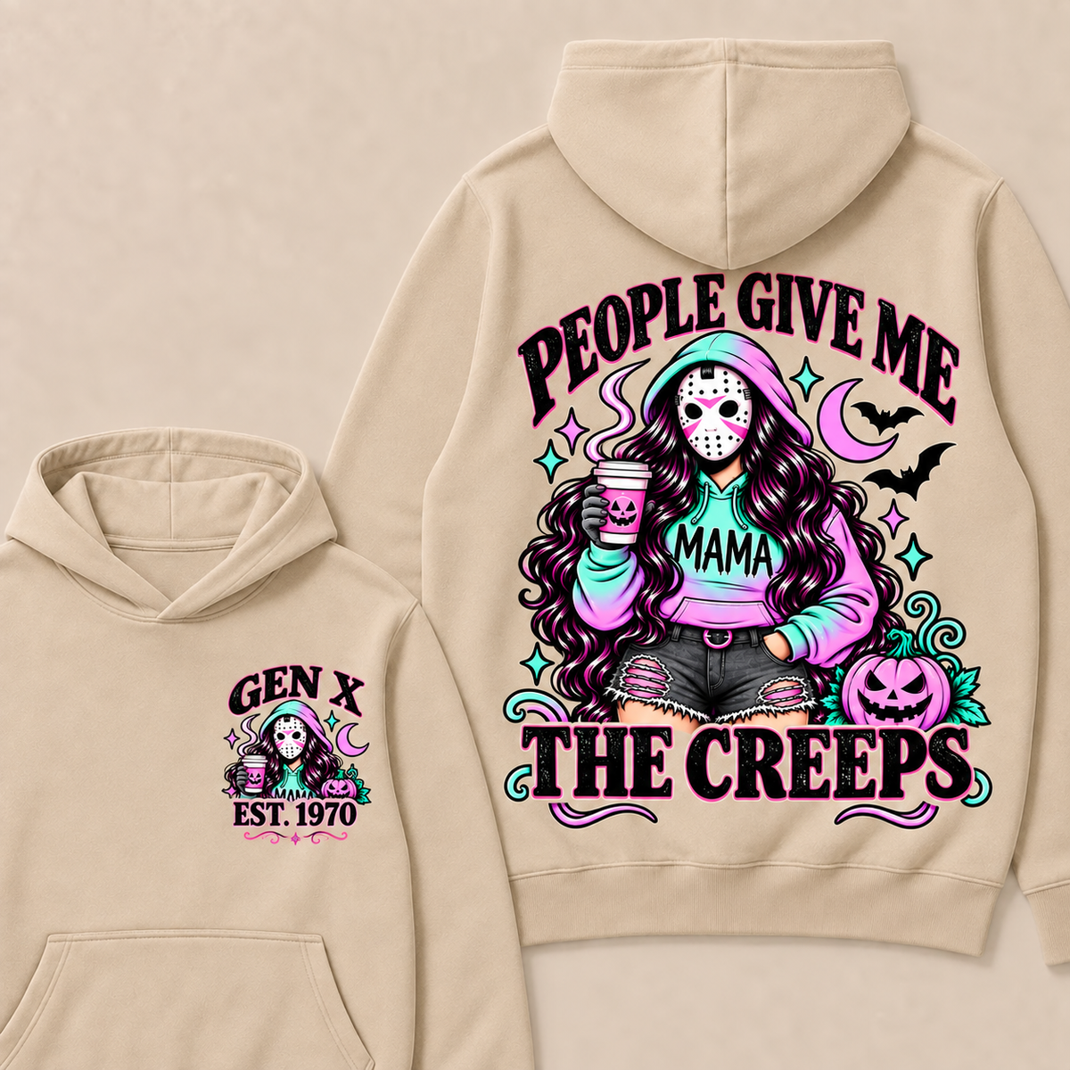 People Give Me the Creeps Halloween Gen X Custom Birth Year Sweatshirts