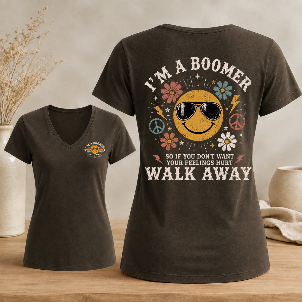 Personalized I Am A Boomer Woman's V-neck