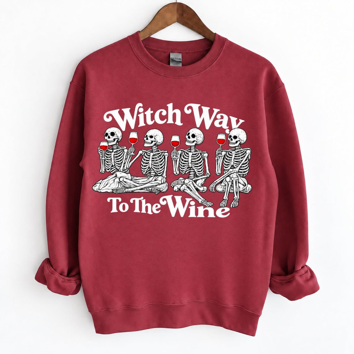 Witch Way To The Wine Skeleton Halloween Shirts