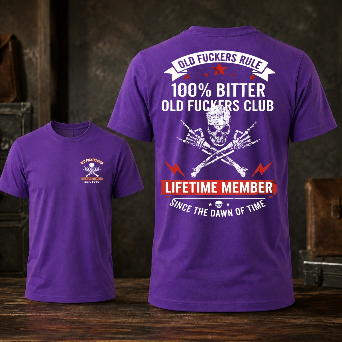 Personalized Old Fuckers Club Lifetime Member Custom Year Tee