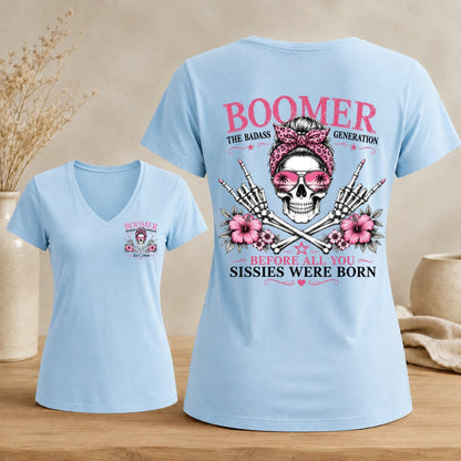 Personalized Boomer Badass Generation V-neck