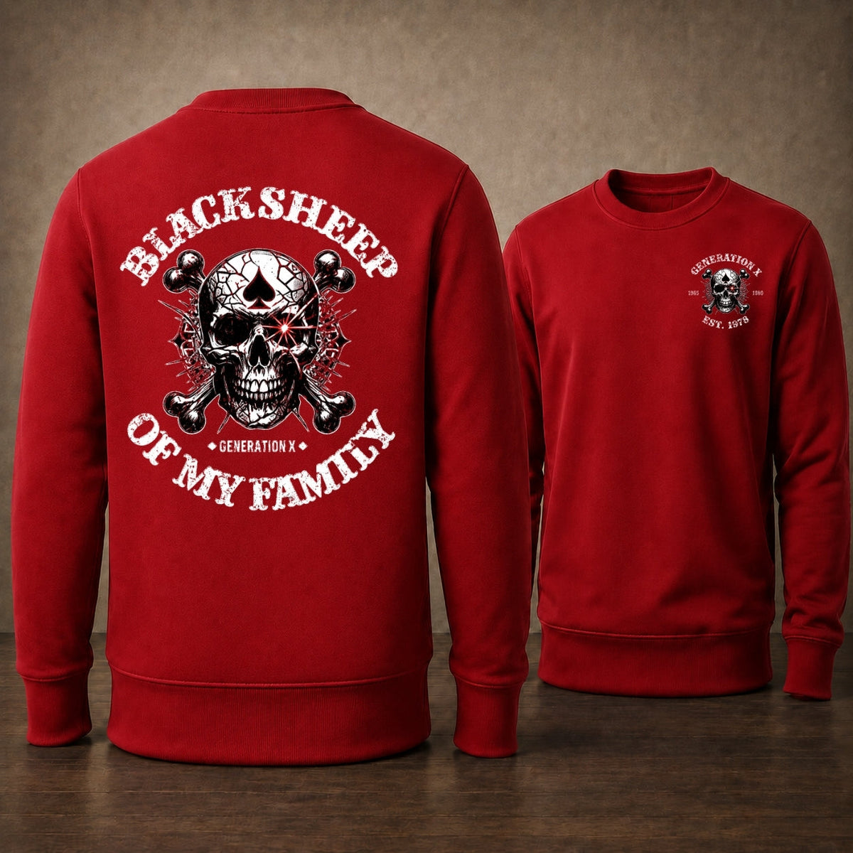Black Sheep Of My Family Gen X Custom Year Crewneck