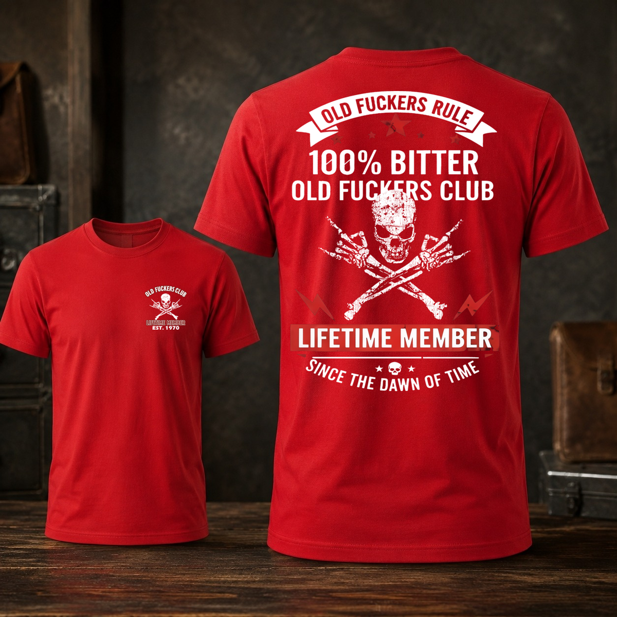 Personalized Old Fuckers Club Lifetime Member Custom Year Tee