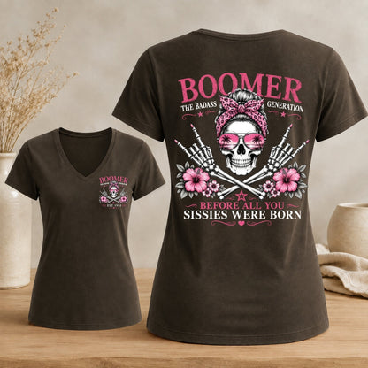 Personalized Boomer Badass Generation V-neck