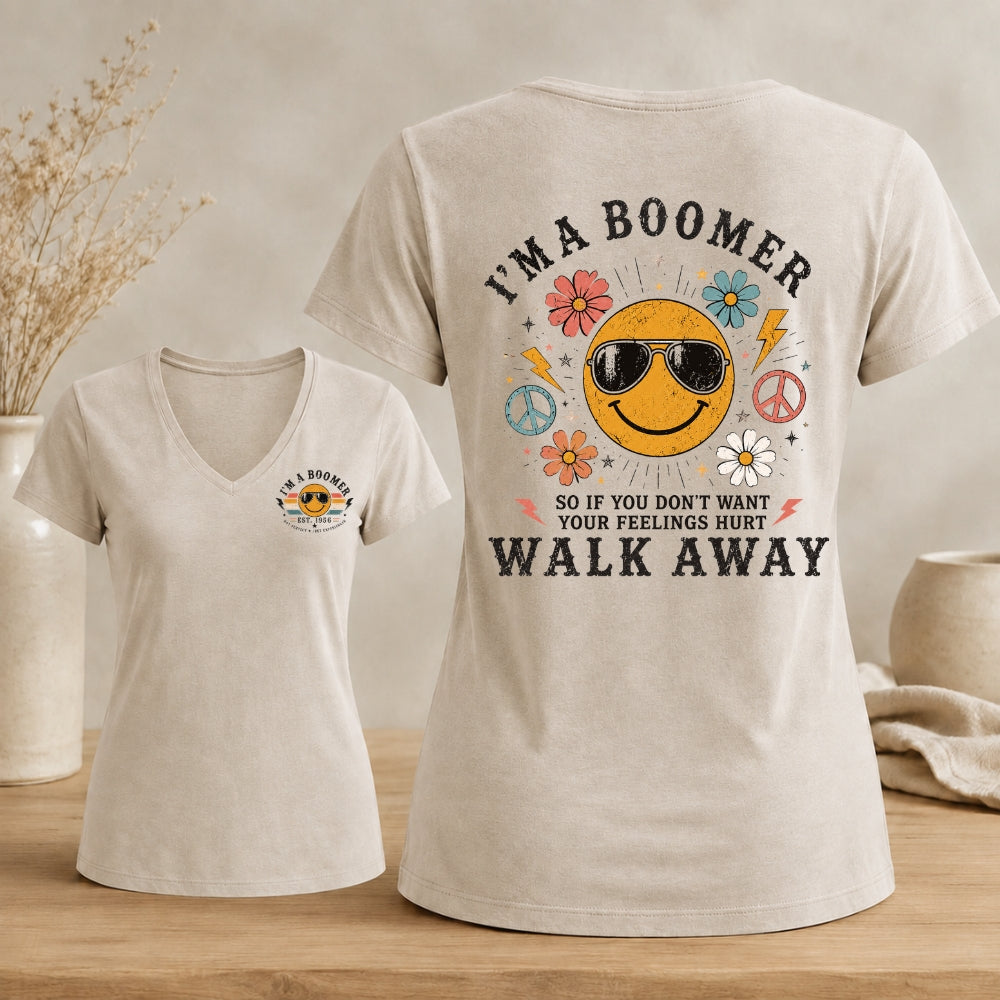 Personalized I Am A Boomer Woman's V-neck