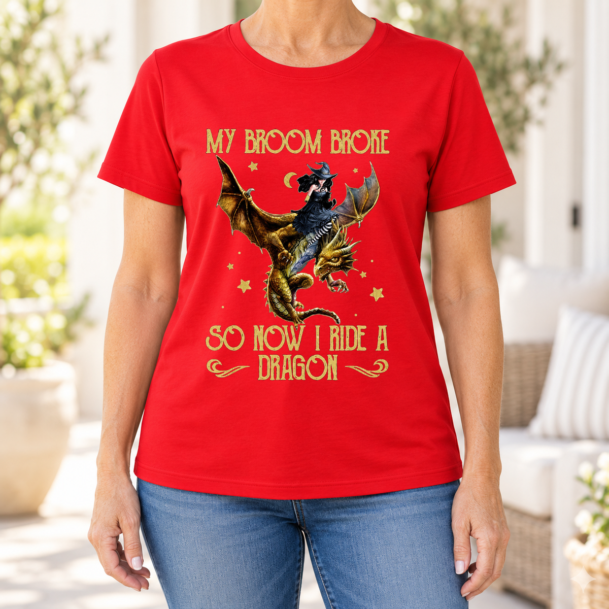 My Broom Broke So Now I Ride A Dragon Shirt