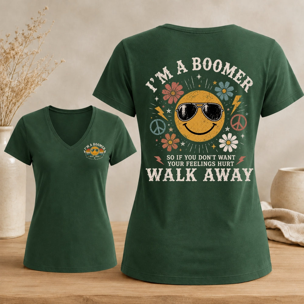 Personalized I Am A Boomer Woman's V-neck
