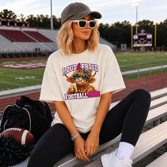 Loud & Proud Football Mom Tee,Sweatshirt