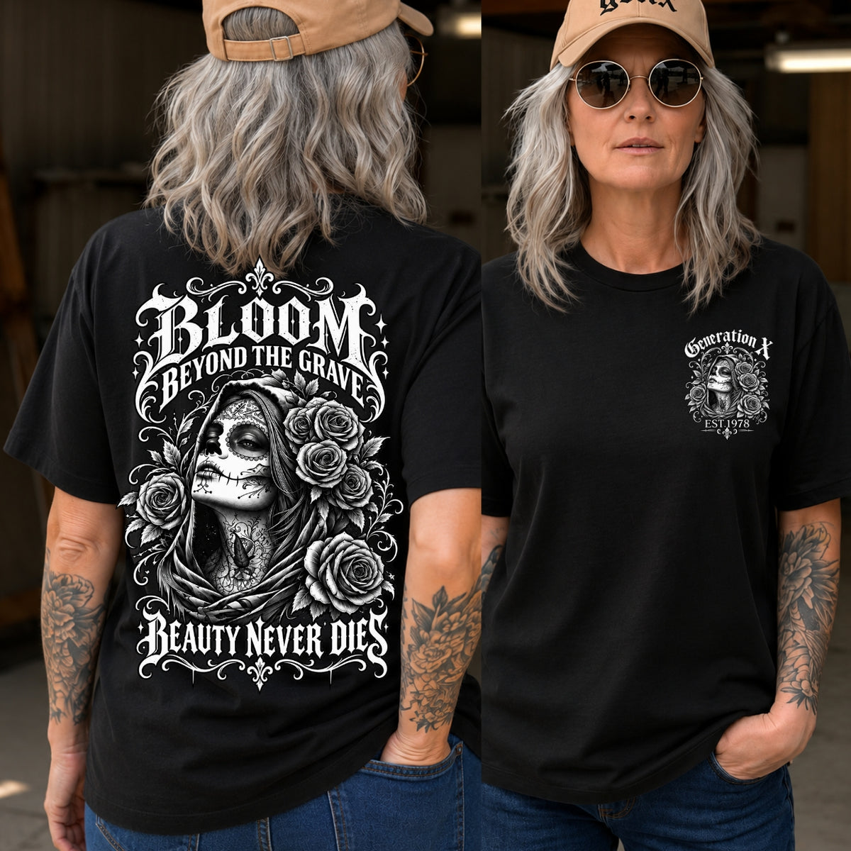 Personalized Beauty Never Dies Skull Graphic Shirt