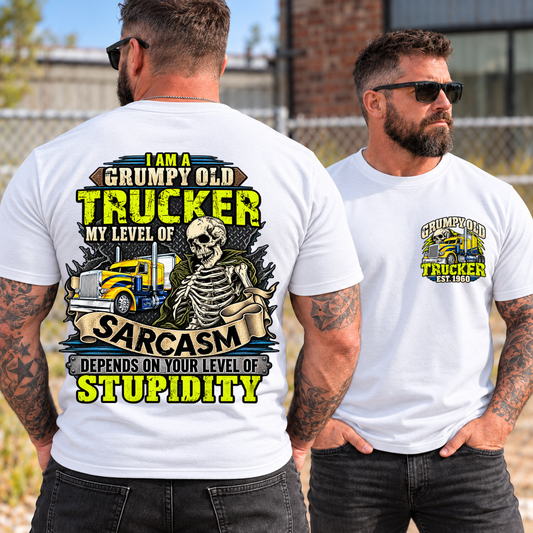 Personalized Grumpy Old Trucker Sarcasm EST Shirts