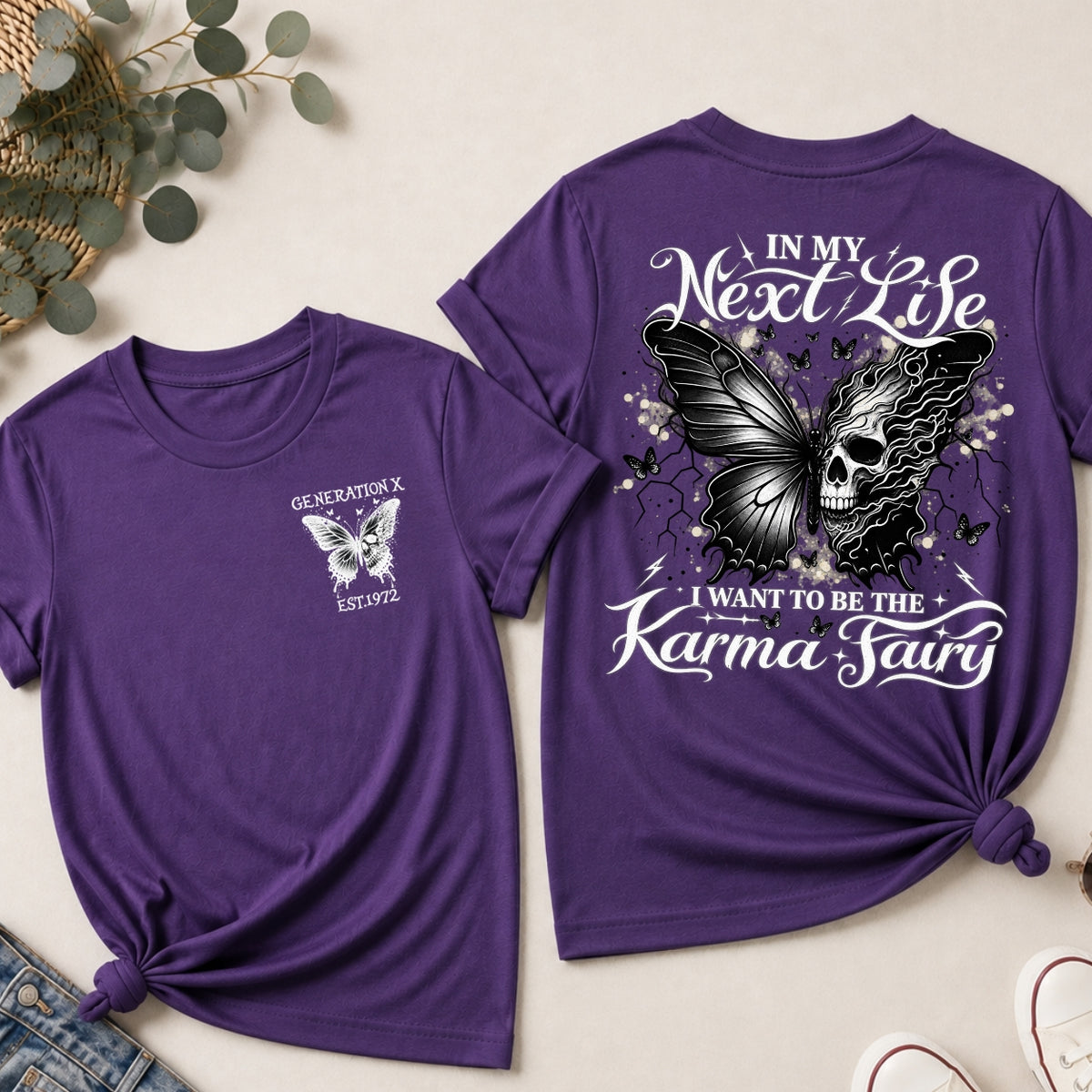 Karma Fairy Skull Butterfly Custom Generation Shirts