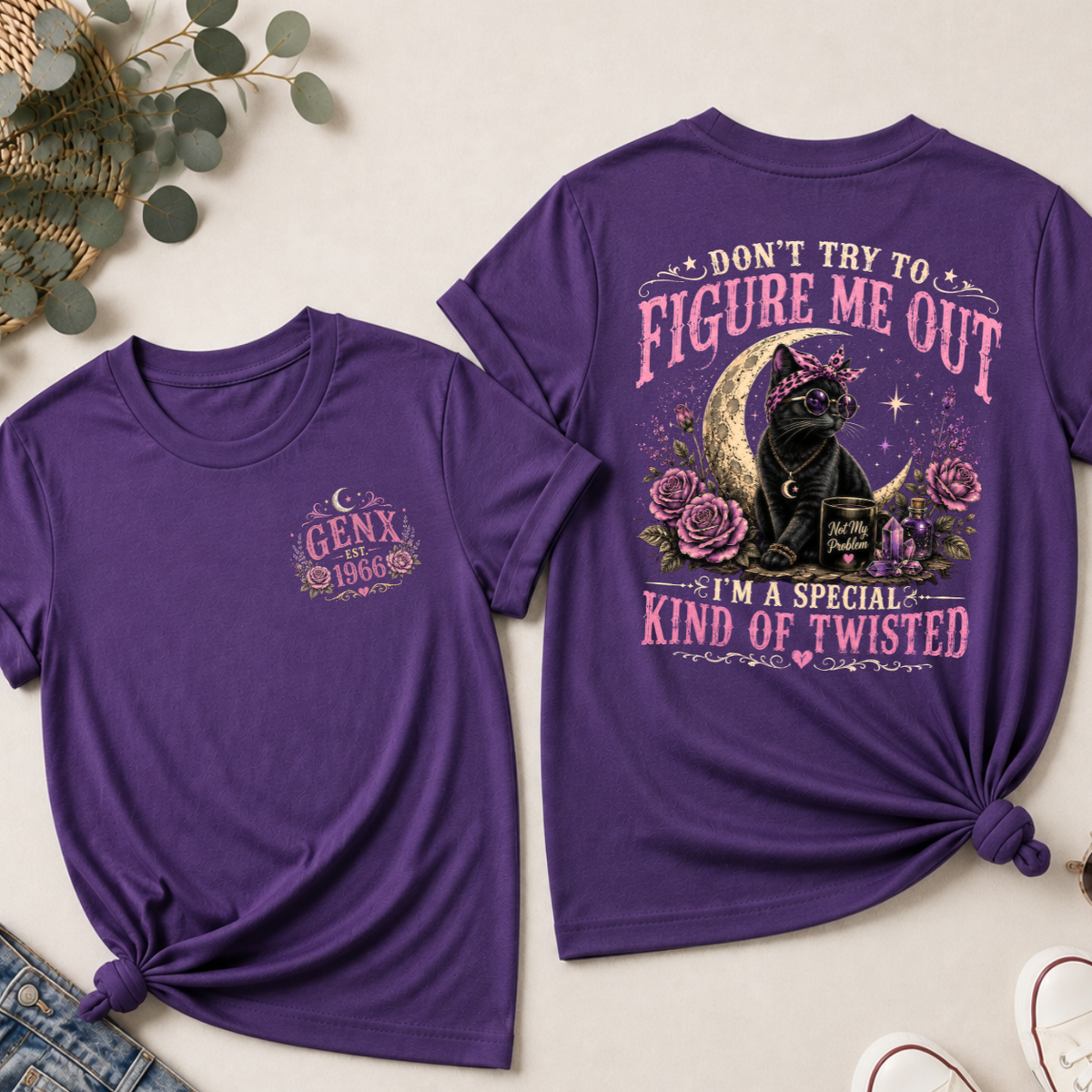 Don’t Try To Figure Me Out Cat EST Shirts