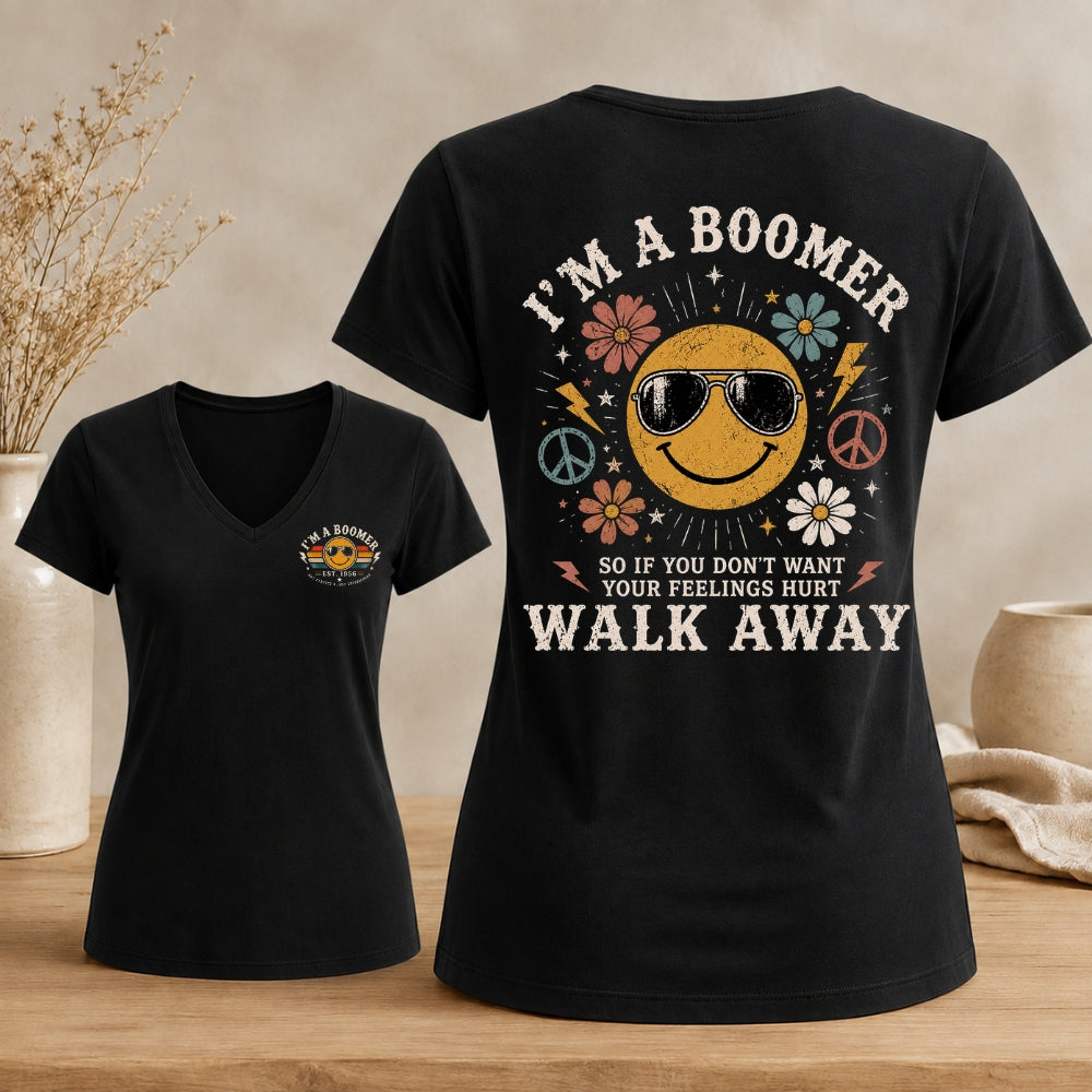 Personalized I Am A Boomer Woman's V-neck