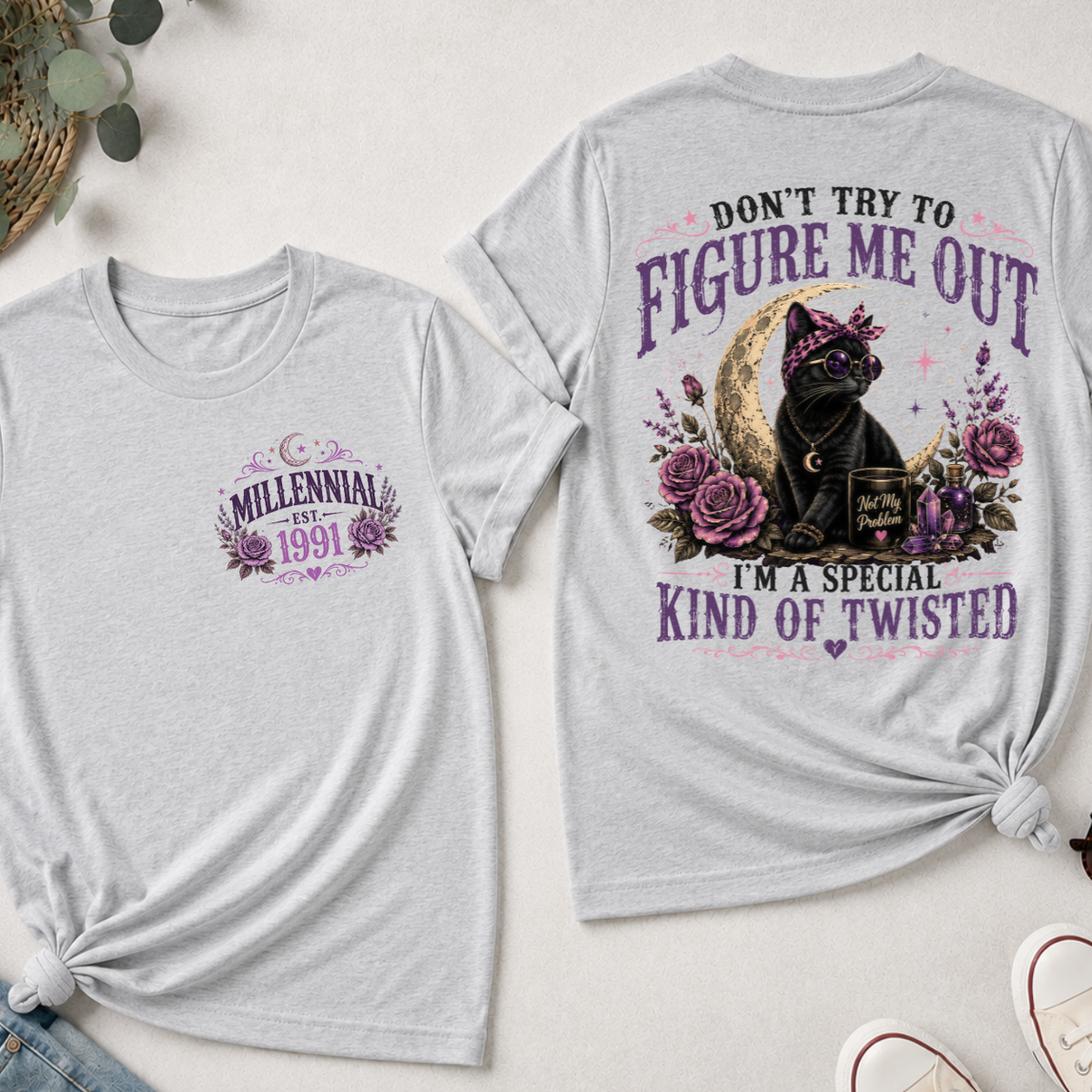Don’t Try To Figure Me Out Cat EST Shirts