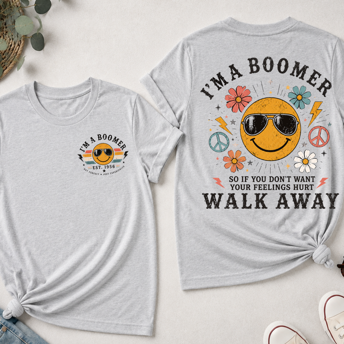 Personalized I Am A Boomer Woman's  EST Shirts