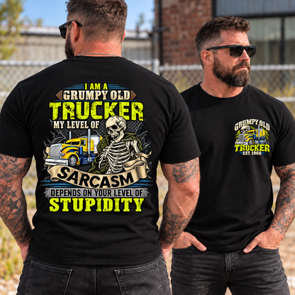 Personalized Grumpy Old Trucker Sarcasm EST Shirts