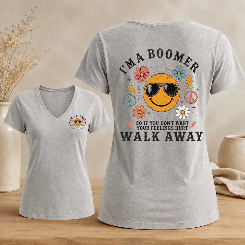 Personalized I Am A Boomer Woman's V-neck