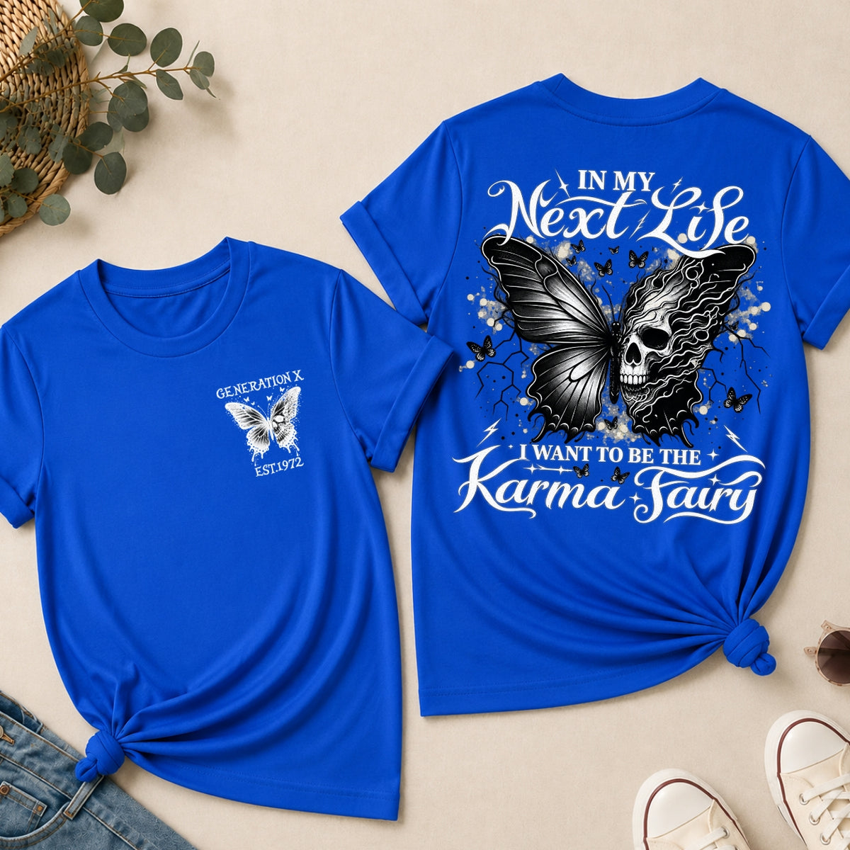 Karma Fairy Skull Butterfly Custom Generation Shirts
