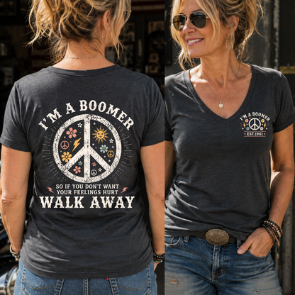 I Am A Boomer Peace Sign Woman's  EST Shirts