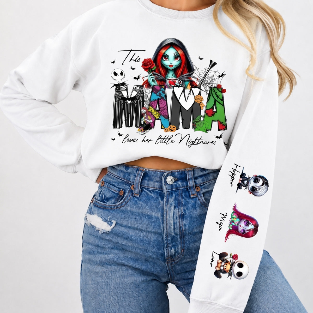 Custom Sally Mama Sweatshirt with Kids Name
