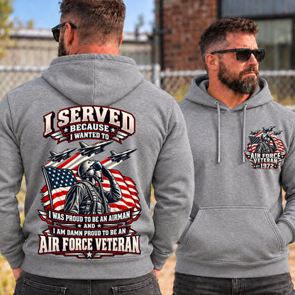 I Served Because I Wanted To AIR FORCE VETERAN EST Shirts