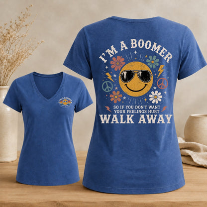 Personalized I Am A Boomer Woman's V-neck