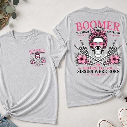 Personalized Boomer The Badass Generation Skull EST Shirts