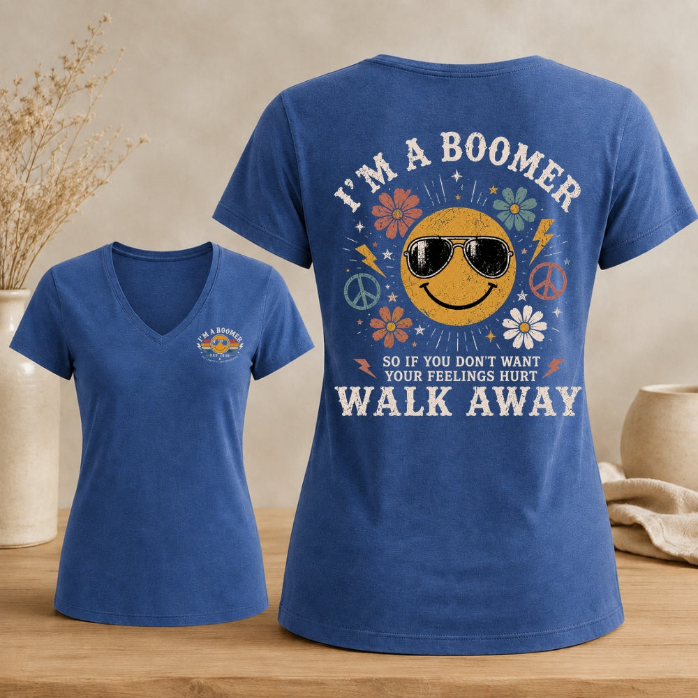 Personalized I Am A Boomer Woman's V-neck