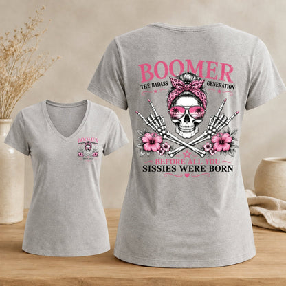 Personalized Boomer Badass Generation V-neck