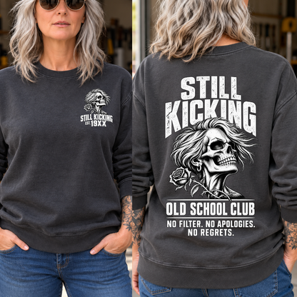Still Kicking Old School Club Skull EST Shirts