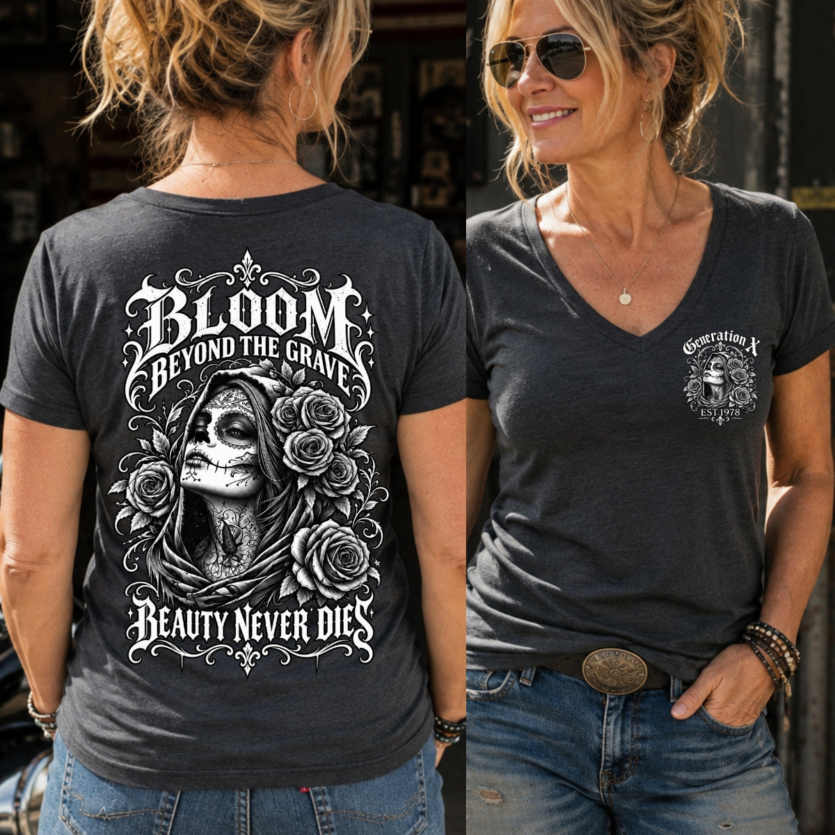 Personalized Beauty Never Dies Skull Graphic Shirt