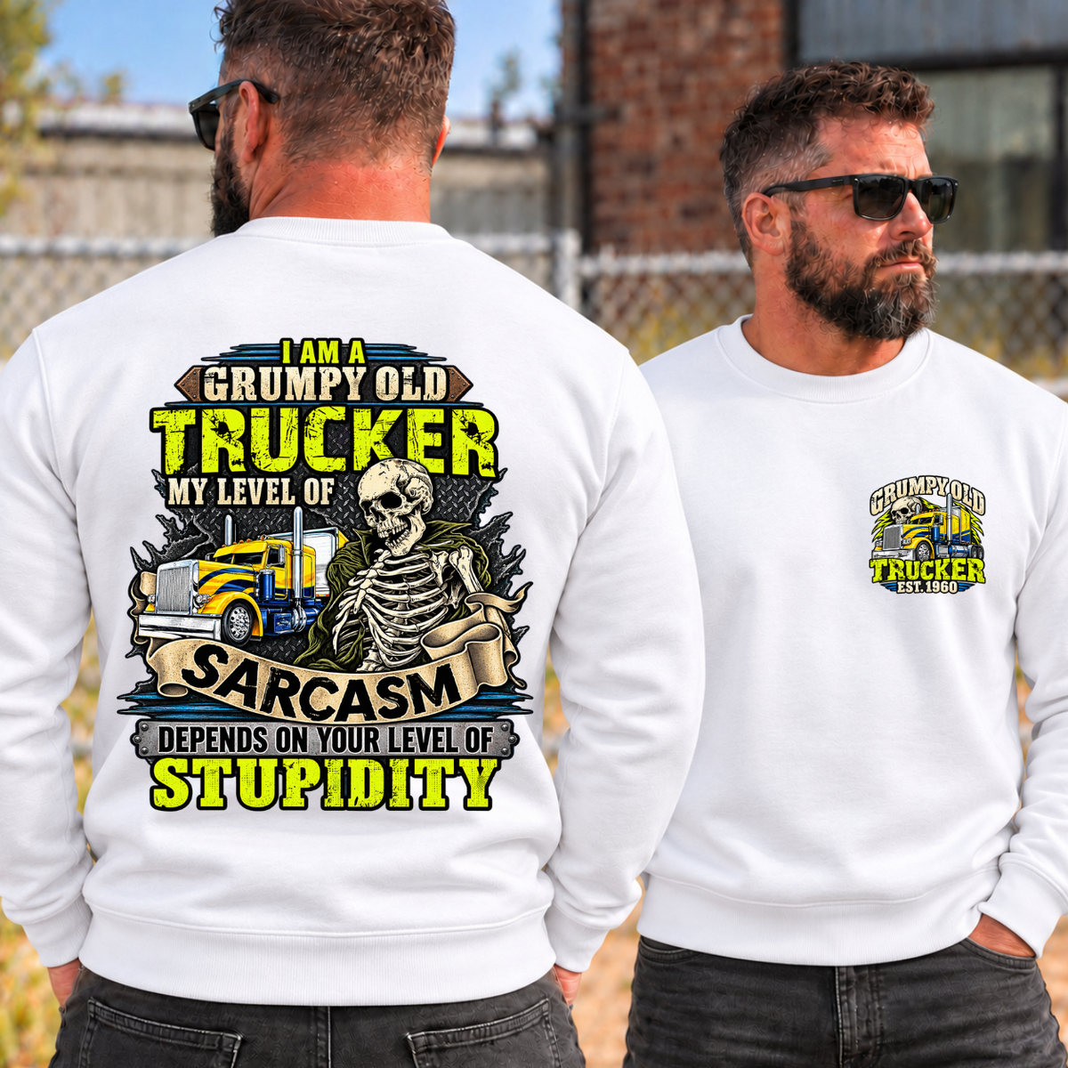 Personalized Grumpy Old Trucker Sarcasm EST Shirts