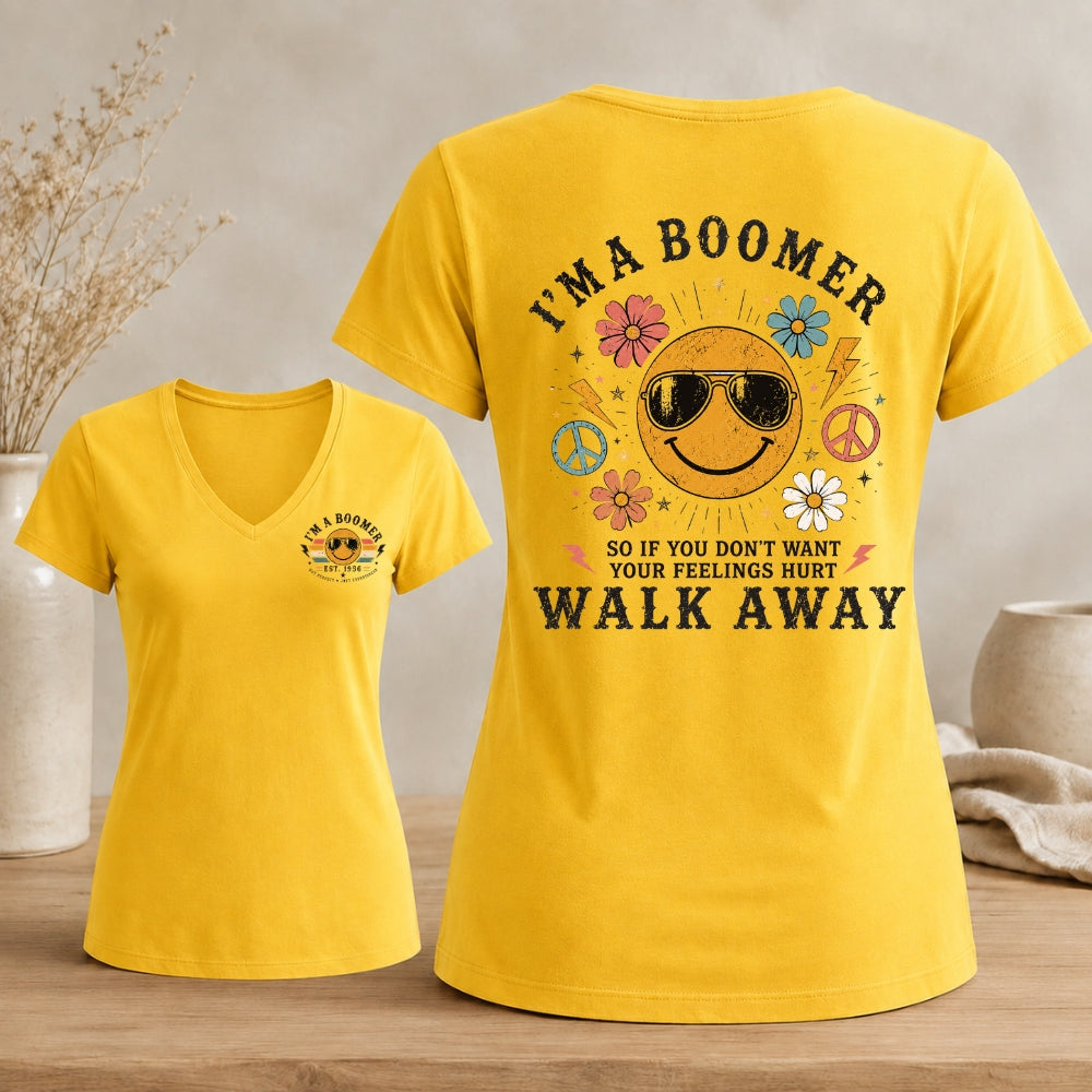 Personalized I Am A Boomer Woman's V-neck
