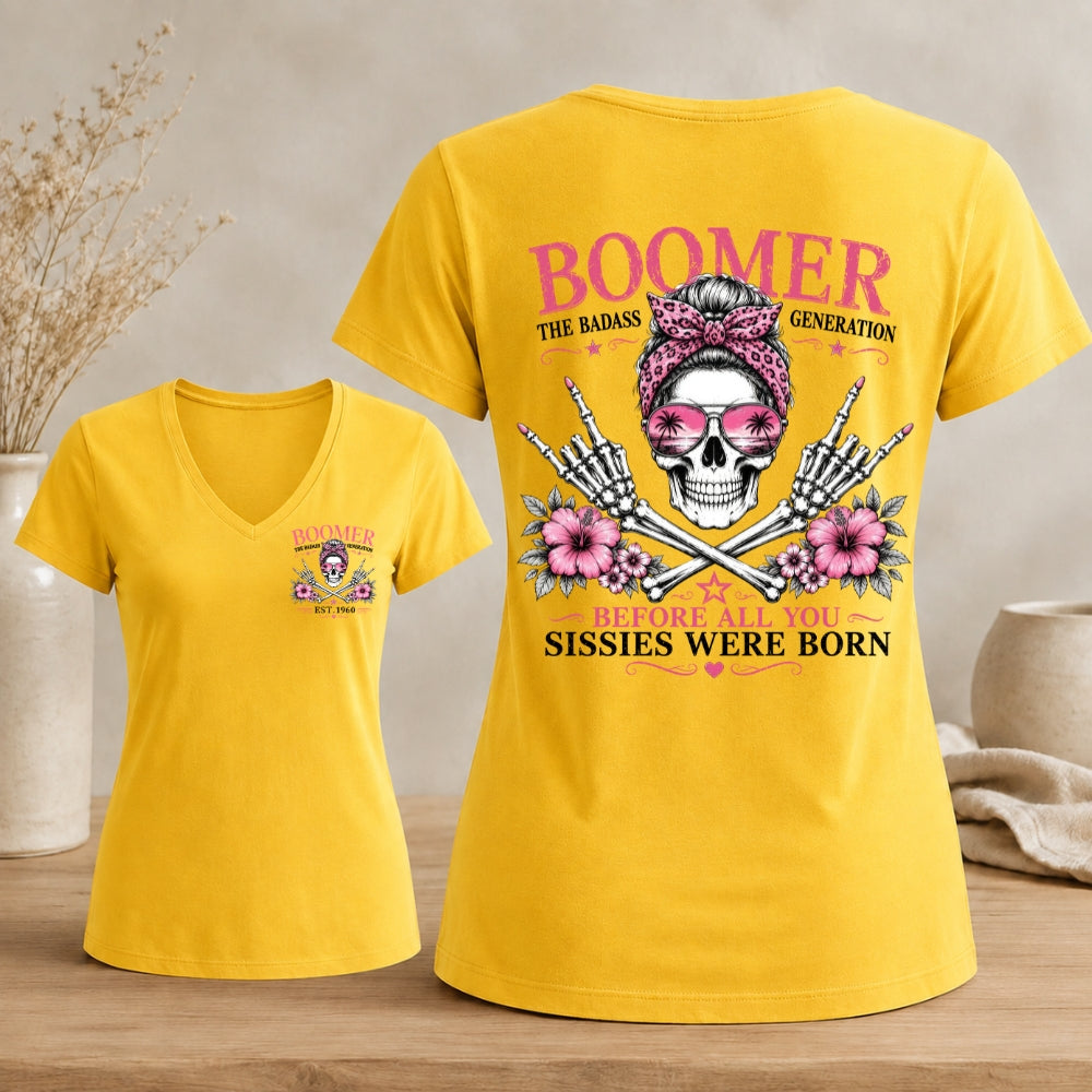 Personalized Boomer Badass Generation V-neck