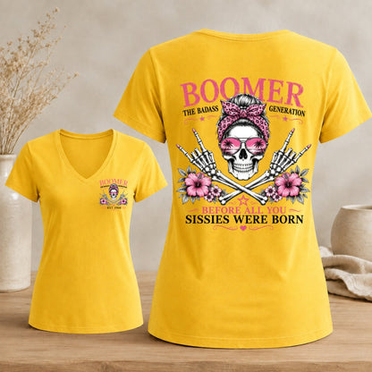 Personalized Boomer Badass Generation V-neck