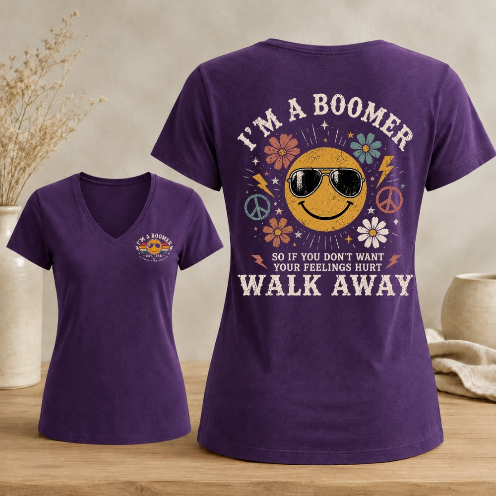 Personalized I Am A Boomer Woman's V-neck