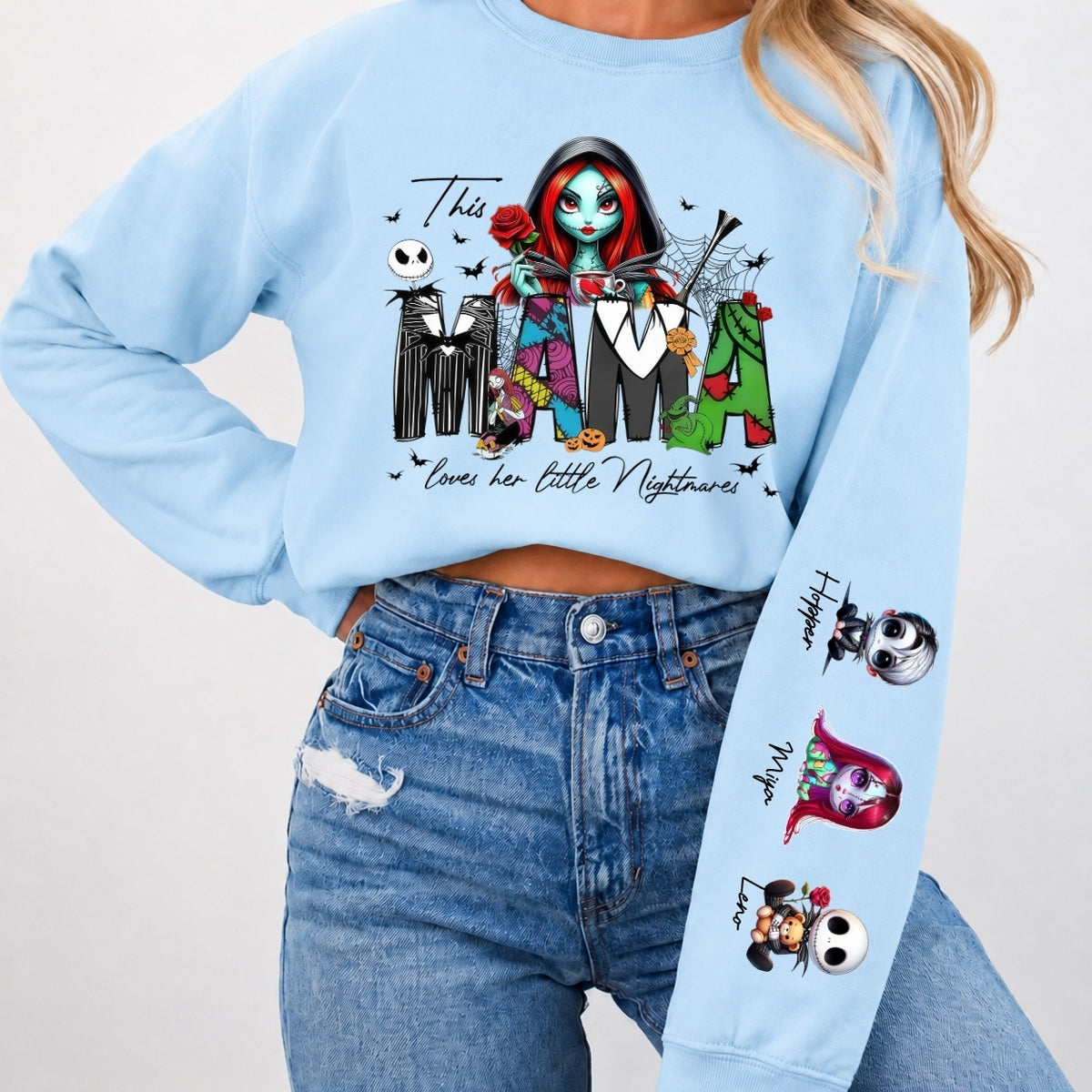 Custom Sally Mama Sweatshirt with Kids Name