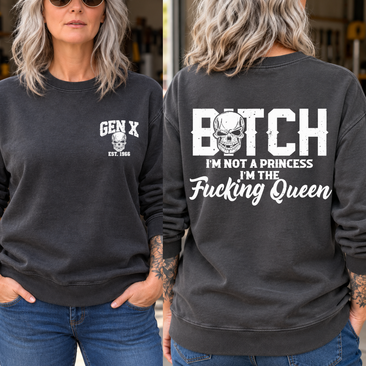 Personalized Gen X I’m The Fucking Queen Skull Shirts
