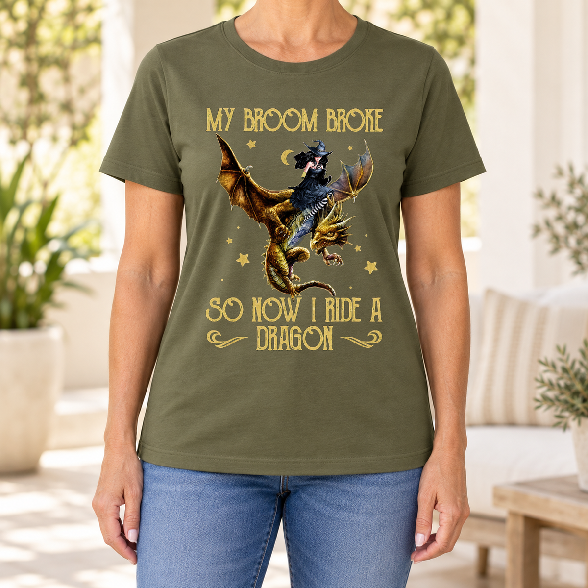 My Broom Broke So Now I Ride A Dragon Shirt