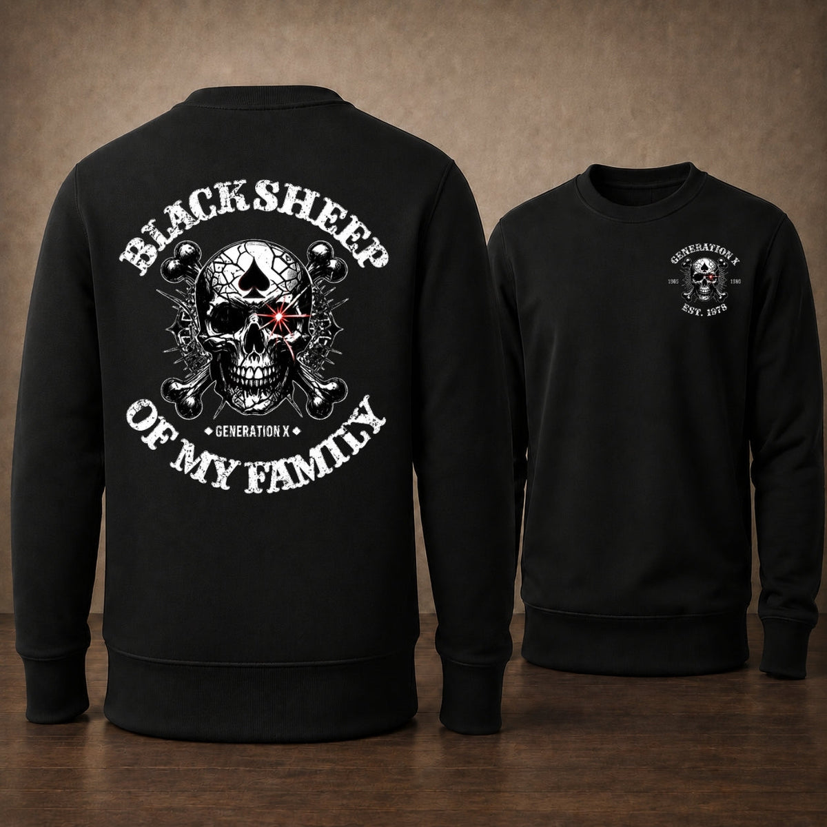 Black Sheep Of My Family Gen X Custom Year Crewneck