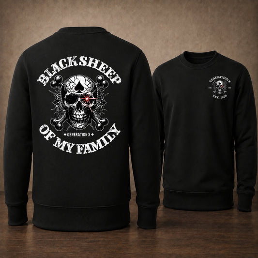 Black Sheep Of My Family Gen X Custom Year Crewneck