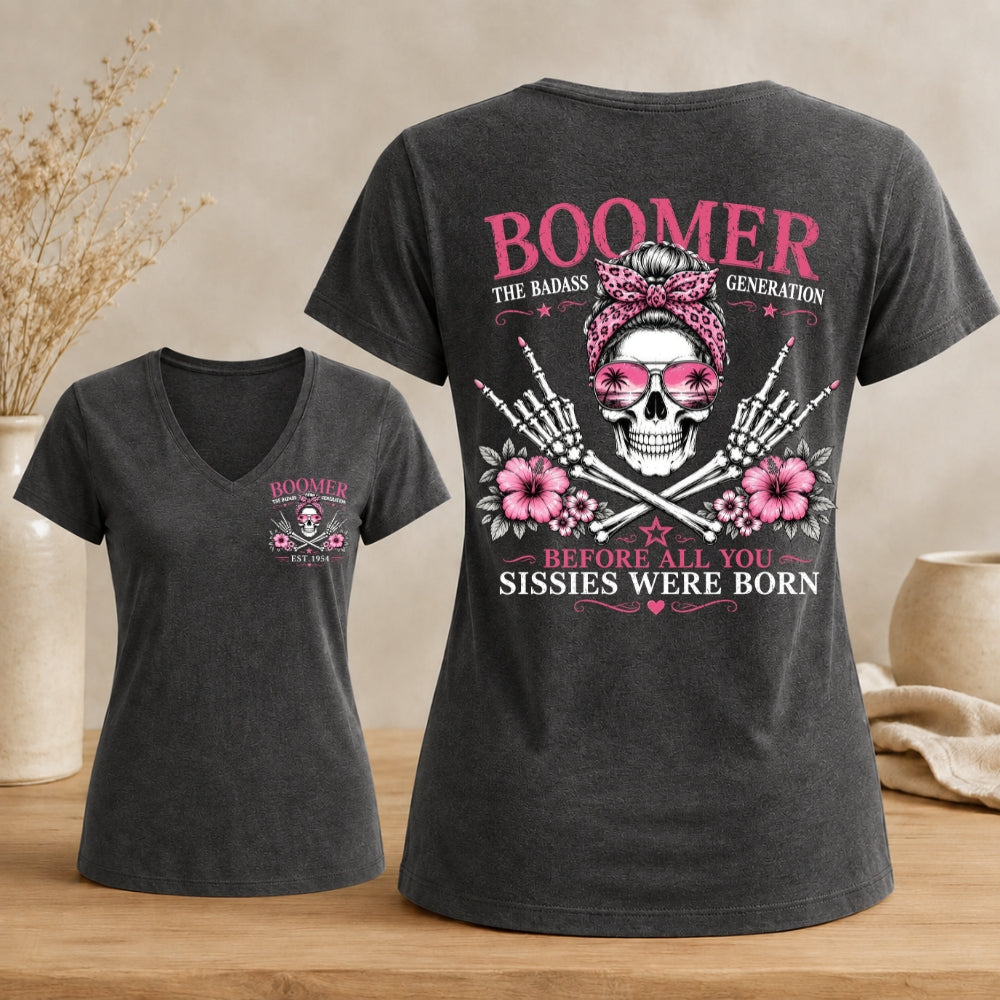 Personalized Boomer Badass Generation V-neck