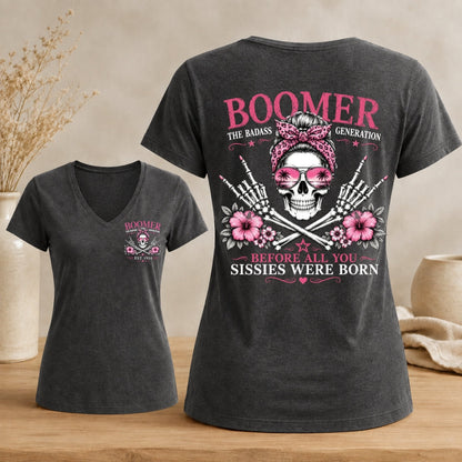 Personalized Boomer Badass Generation V-neck