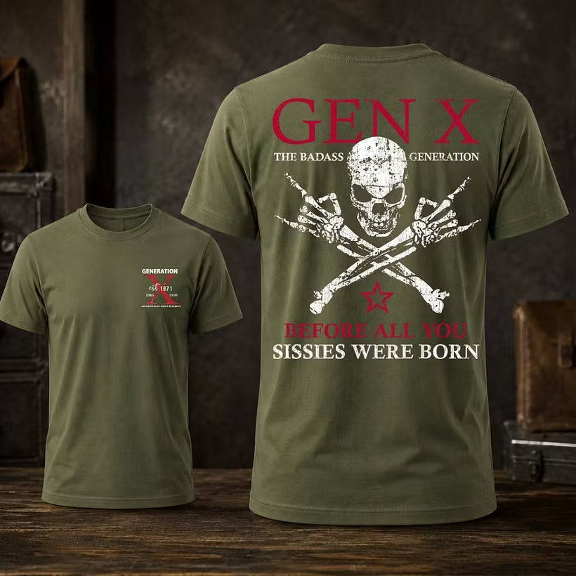 The Badass Generation X Personalized Year T-Shirt