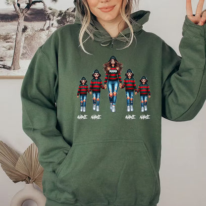 Custom Horror Freddy Krueger Inspired Mom & Kids Matching Hoodie